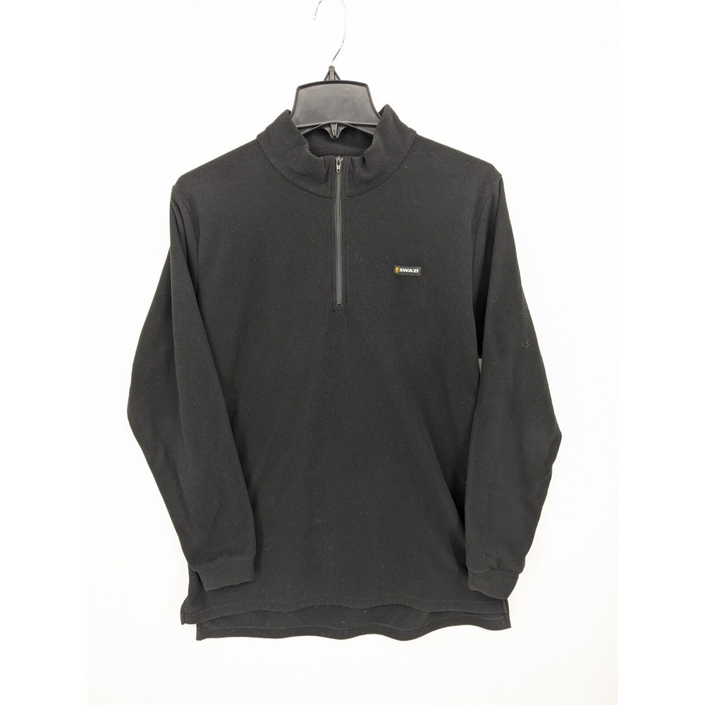 Swazi New Zealand Women's Black Performance 1/4 Zip Fleece Pullover, 16